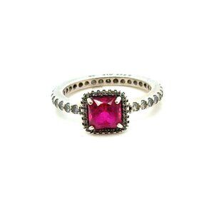 Pandora Timeless Elegance Syn. Ruby/Cz Ring